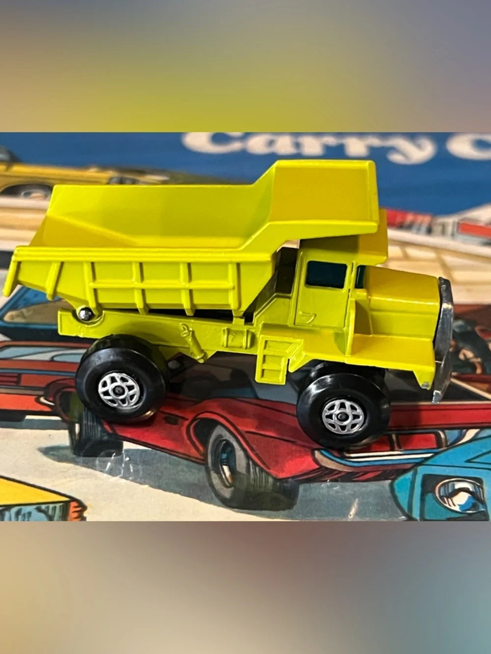 Vintage Matchbox Superfast No. 28 Mack Dump Truck Yellow Green Lesney England